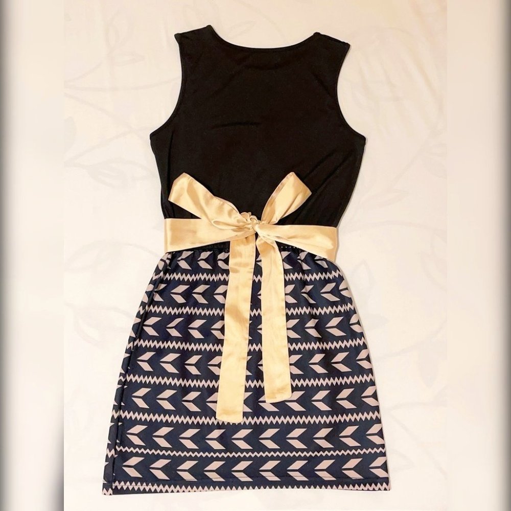 Dress with Golden Sash